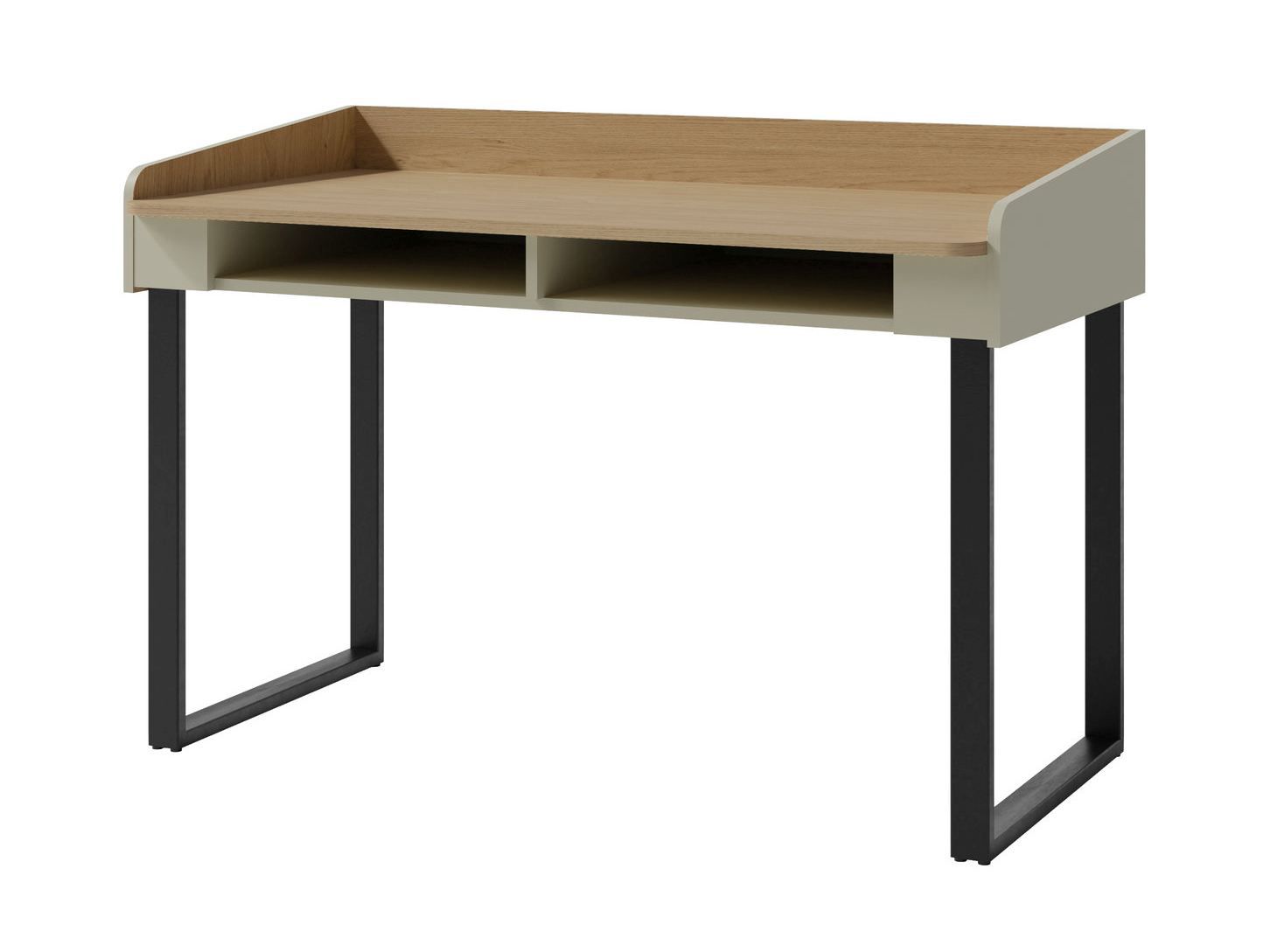 Schreibtisch Sampont 10, Mintgrün / Eiche dunkel, 83 x 125 x 65 cm, mit 2 praktischen Fächern, ABS-Kanten, viel Ablagefläche, einfache und rasche Montage