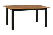 Esszimmertisch SARMIT in Schwarz/Eiche, Abmessung 80 x 140/180 cm (B x T), Tischplattenhöhe von 32 mm, Oberfläche furniert, schöne Maserung