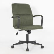 Bürostuhl mit ergonomisch geformte Rückenlehne Makanda 03, hervorragender Halt, feste Armlehnen, Maße: 91-100 x 57,5 x 61 cm, höhenverstellbar