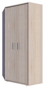 Eckschrank Garut 34, Farbe: Sonoma Eiche - Abmessungen: 194 x 85 x 85 cm (H x B x T)