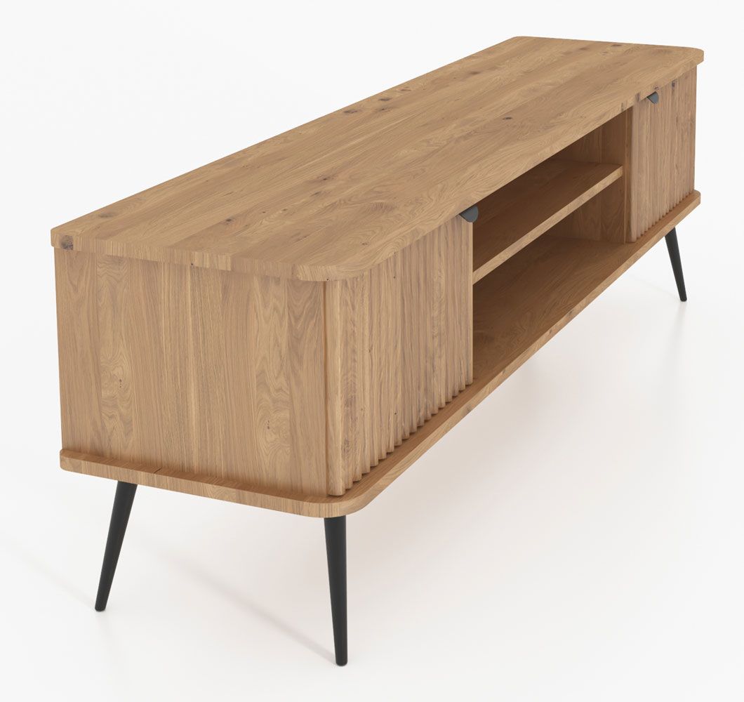 TV-Unterschrank Rolleston 27 Kernbuche massiv geölt - Abmessungen: 57 x 180 x 46 cm (H x B x T)