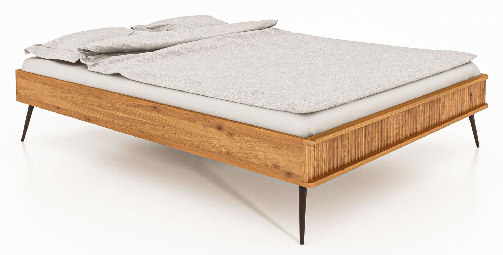 Doppelbett Rolleston 03 Kernbuche massiv geölt - Liegefläche: 180 x 200 cm (B x L)