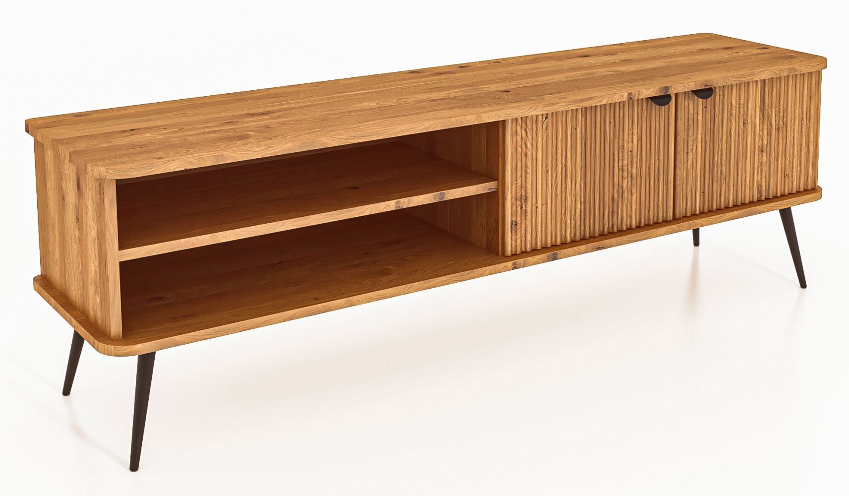 TV-Unterschrank Rolleston 26 Kernbuche massiv geölt - Abmessungen: 57 x 180 x 46 cm (H x B x T)