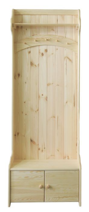 Garderobe Kiefer massiv Vollholz natur 31 - Abmessung 200 x 72 x 37 cm