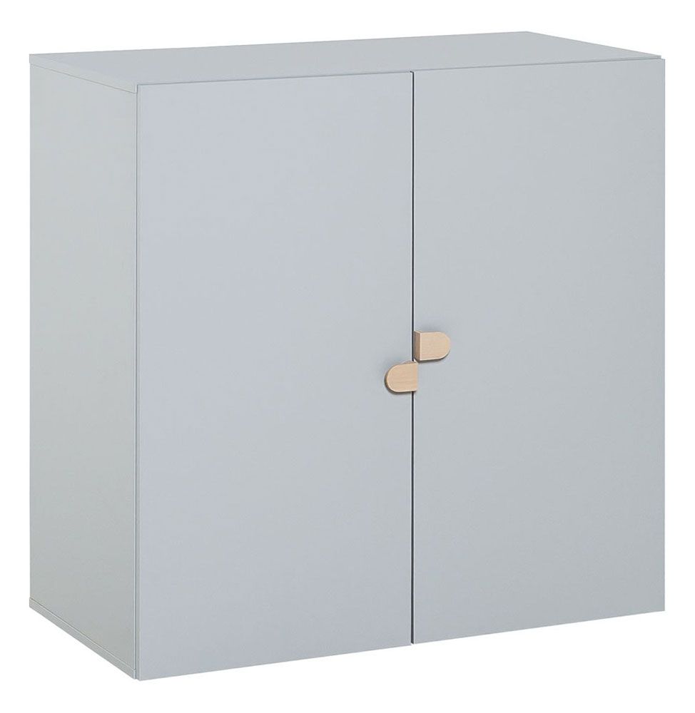 Jugendzimmer - Kommode Skalle 04, Farbe: Grau - Abmessungen: 95 x 94 x 49 cm (H x B x T)