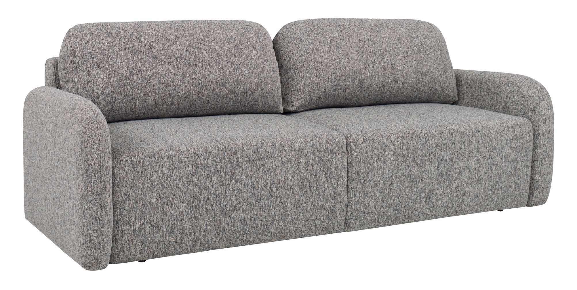 Sofa Alken 02, Farbe: Grau - Abmessungen: 88 x 227 x 97 cm (H x B x T)