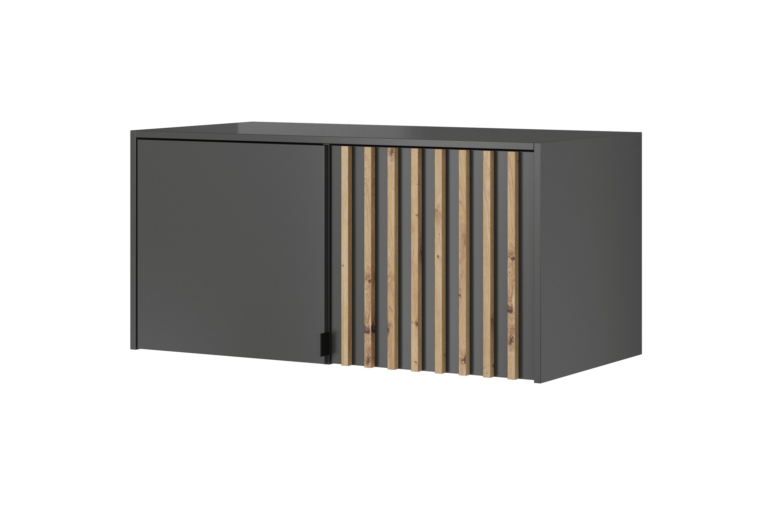 Aufsatz für Kleiderschrank Leeds 07 & 08, Farbe: Graphit - Abmessungen: 50 x 105 x 51 cm (H x B x T)