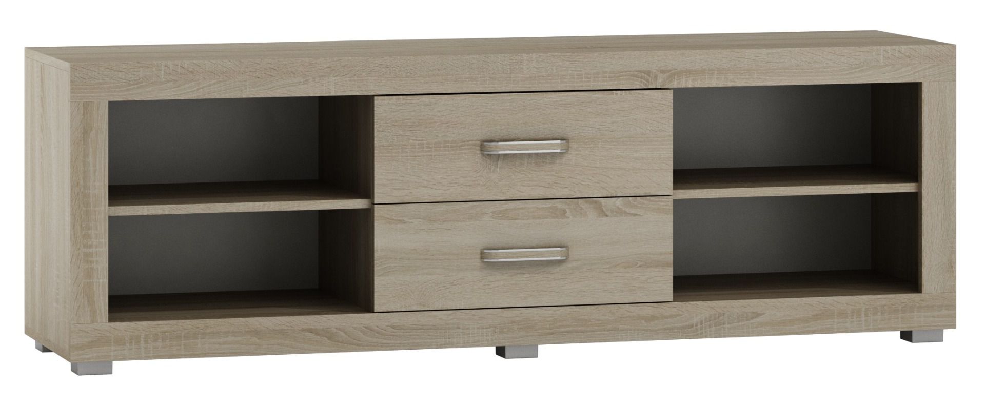 TV-Unterschrank Lorengau 13, Farbe: Sonoma Eiche - Abmessungen: 53 x 160 x 42 cm (H x B x T)