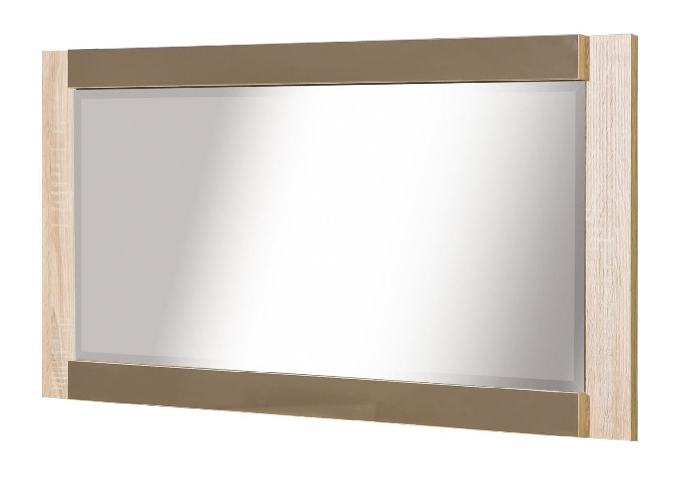 Spiegel Arowana 21, Farbe: Eiche / Latte Matt - Abmessungen: 56 x 123 x 5 cm (H x B x T)