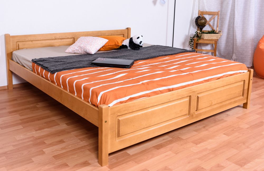 Jugendbett Kiefer massiv Vollholz Erlefarben 77C, inkl. Lattenrost - 180 x 200 cm (B x L)