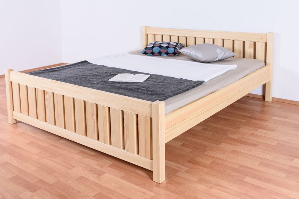 Doppelbett / Gästebett Kiefer massiv Vollholz natur 65, inkl. Lattenrost - 180 x 200 cm (B x L)