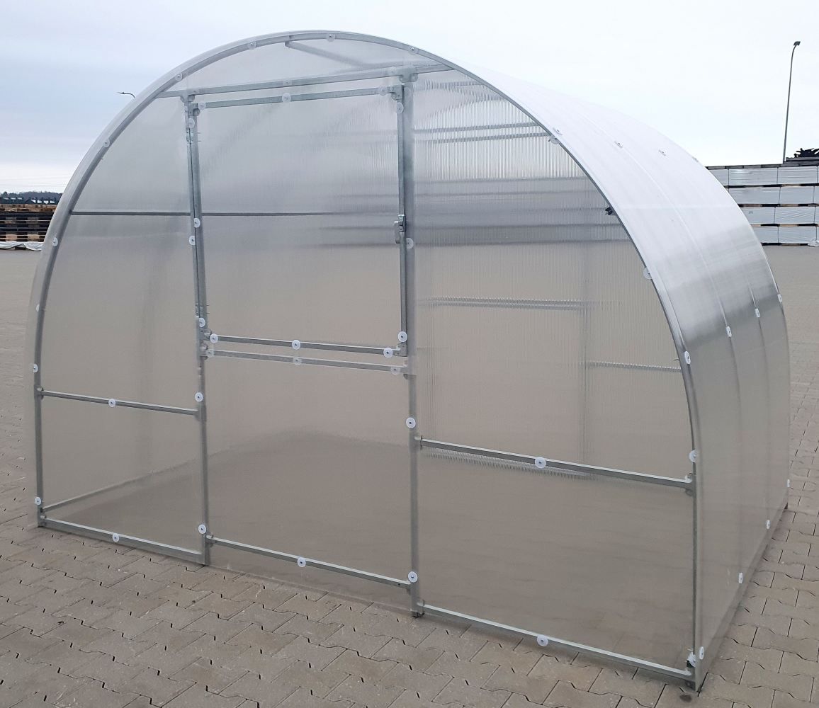 Gewächshaus 34 HKP 6 mm, Grundfläche 30 m² - Abmessungen: 1000 x 300 cm (L x B)