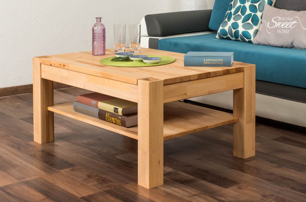 Couchtisch Wooden Nature 08 Kernbuche massiv geölt - Abmessung 45 x 100 x 70 cm (H x B x T)