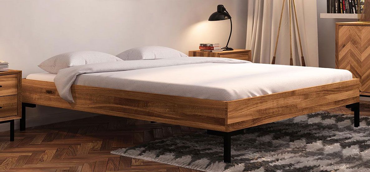 Doppelbett Kumeu 03 Kernbuche massiv geölt - Liegefläche: 180 x 200 cm (B x L)