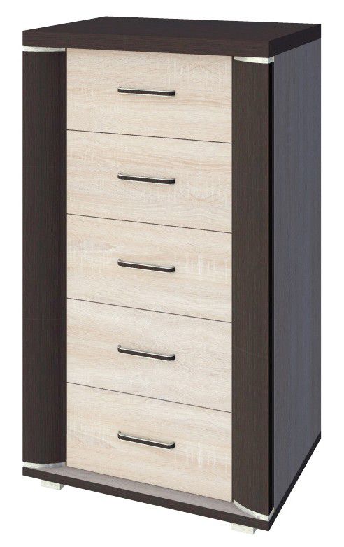 Kommode Aitape 39, Farbe: Sonoma Eiche dunkel / Sonoma Eiche hell - Abmessungen: 105 x 60 x 40 cm (H x B x T)