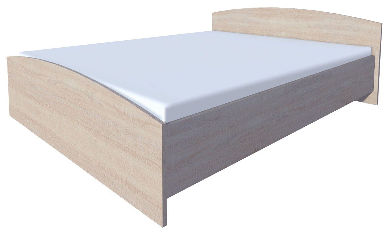 Doppelbett Rabaul 20, Farbe: Sonoma Eiche - Liegefläche: 160 x 200 cm (B x L)