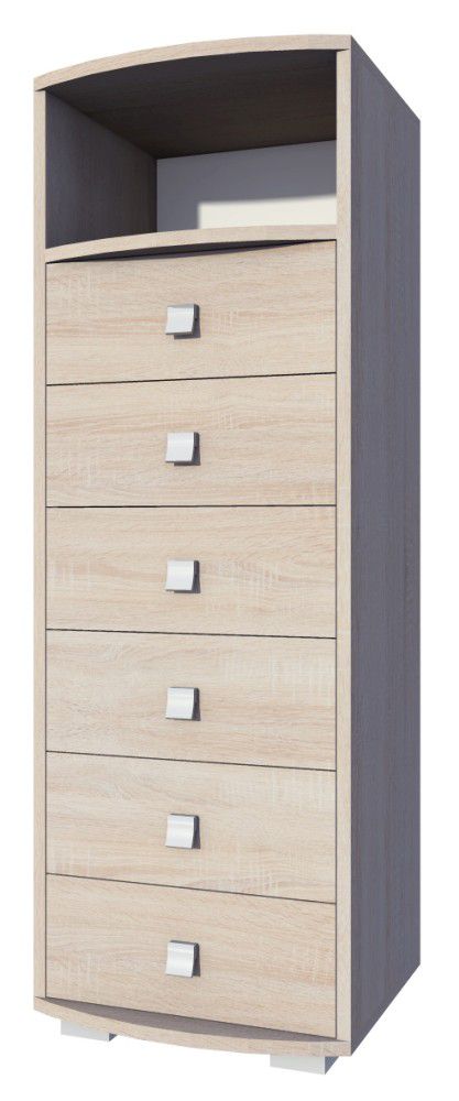 Kommode Rabaul 14, Farbe: Sonoma Eiche - Abmessungen: 138 x 49 x 40 cm (H x B x T)