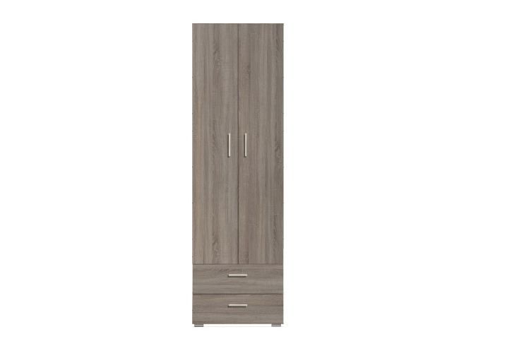 Schrank "Tremelo" 01, Farbe: Eiche Trüffel - Abmessungen: 202 x 60 x 41,50 cm (H x B x T)