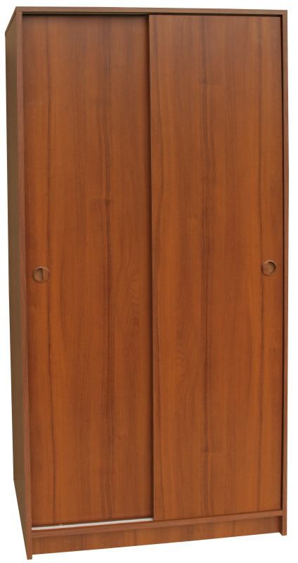 Schiebetürenschrank / Kleiderschrank Plata 02, Farbe: Nuss - 191 x 90 x 55 cm (H x B x T)