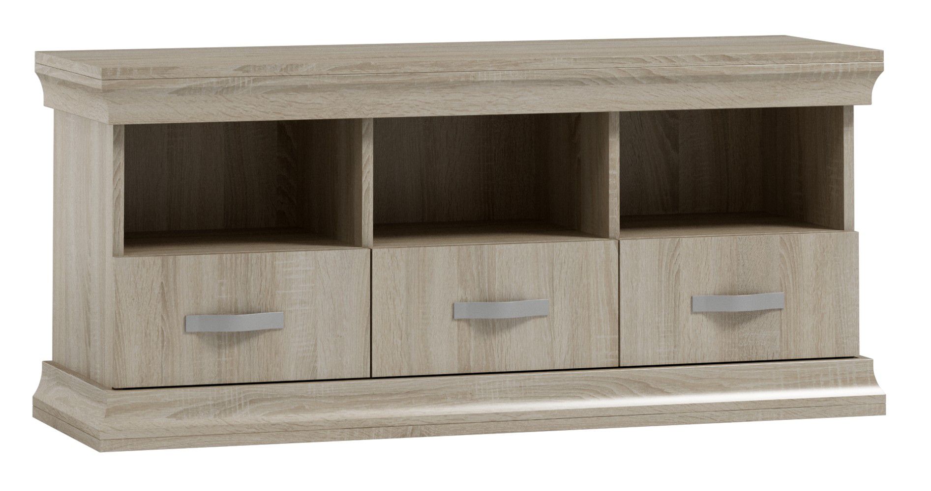 TV-Unterschrank Wewak 17, Farbe: Sonoma Eiche - Abmessungen: 59 x 120 x 42 cm (H x B x T)