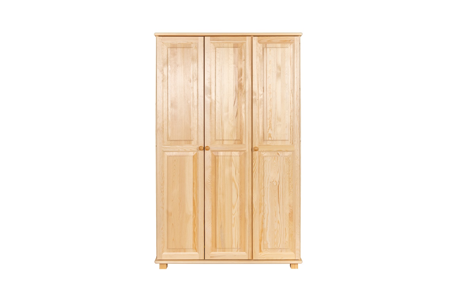 Kleiderschrank Holz natur 016 - Abmessung 190 x 120 x 60 cm (H x B x T)