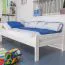 Kinderbett / Jugendbett "Easy Premium Line" K1/2n, Buche Vollholz massiv weiß lackiert