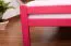 Kinderbett / Jugendbett "Easy Premium Line" K1/2n, Buche Vollholz massiv rosa lackiert