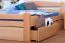 Doppelbett / Funktionsbett "Easy Premium Line" K4 inkl. 2 Schubladen und 1 Abdeckblende, 180 x 200 cm Buche Vollholz massiv Natur