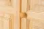 Kleiderschrank Massivholz natur 016 - 190 x 120 x 60 cm (H x B x T)