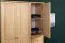 Kleiderschrank Kiefer Vollholz massiv natur 018 - Abmessung 190 x 133 x 60 cm (H x B x T)