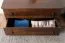 Praktische Kommode mit 2 Schubladen Junco 151, Kiefer Massivholz, Walnussfarben, 55 x 100 x 42 cm, geräumige Nachtkommode, Beistellkommode, sehr stabil