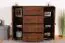 Kommode Kiefer Massivholz Junco 167, Walnussfarben, 100 x 120 x 47 cm, mit 4 großen Schubladen und 6 Fächern, professionelle Verarbeitung, langlebig