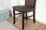 Moderner Stuhl Buche massiv Vollholz in Walnussfarben Junco 249, braun gepolsterte Sitzfläche, 98 x 48 x 50 cm, sehr stabil
