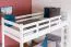 Stockbett für Erwachsene "Easy Premium Line" K17/n, Höhe 174 cm, Buche Massivholz weiß lackiert, Liegefläche 90 x 200 cm, teilbar, großer Abstand zwischen den Betten
