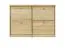 Schuhschrank 012 Kiefer massiv Vollholz natur - Abmessung 80 x 110 x 29 cm (H x B x T)