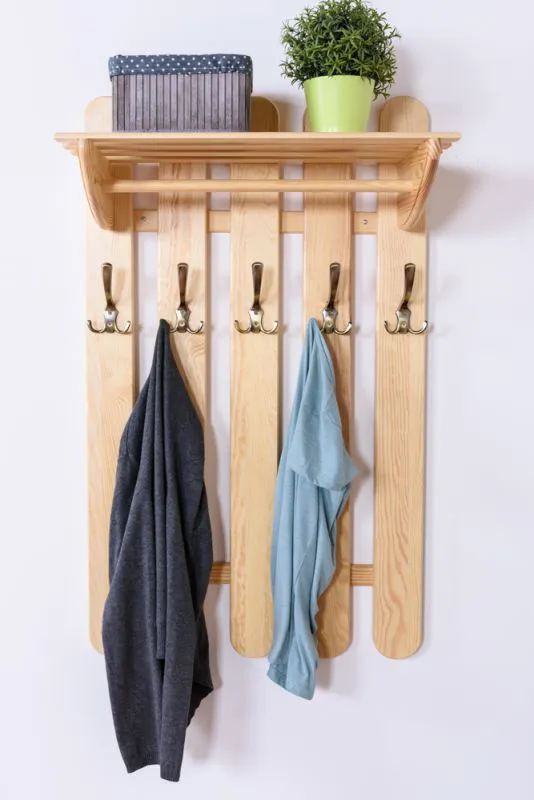 Garderobe Kiefer massiv Vollholz natur Junco 348 - Abmessung: 100 x 60 x 31,5 cm (H x B x T)