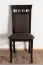 Moderner Stuhl Buche massiv Vollholz in Walnussfarben Junco 249, braun gepolsterte Sitzfläche, 98 x 48 x 50 cm, sehr stabil