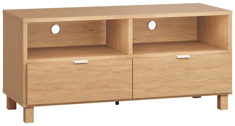 TV-Unterschrank Averias 10, Farbe: Eiche - Abmessungen: 56 x 120 x 47 cm (H x B x T)