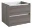 Waschtischunterschrank Kolkata 03 mit Siphonausschnitt, Farbe: Esche Grau - 50 x 60 x 46 cm (H x B x T)