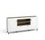 Sideboard / Kommode mit modernen Design Barbe 19, eine Schubladen, sechs Fächer, ABS-Kantenschutz, Griffe: Schwarz, Farbe: Weiß matt / Eiche, zwei Türen, Maße: 83,5 x 177 x 40 cm, hochwertige Verarbeitung