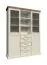 Vitrine Badile 05, Farbe: Kiefer Weiß / Braun - 187 x 127 x 39 cm (H x B x T)