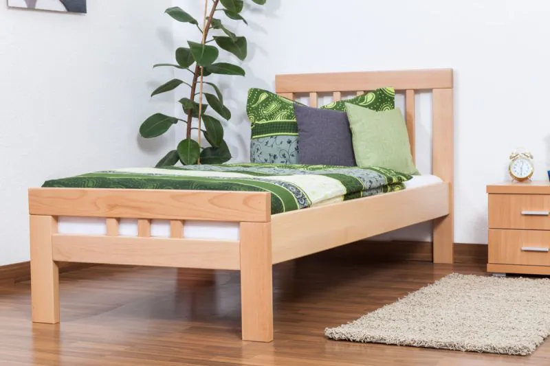 Einzelbett "Easy Premium Line" K8, Buche Vollholz massiv natur