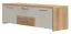 TV-Unterschrank Gataivai 24, Farbe: Beige Hochglanz / Walnuss - Abmessungen: 48 x 161 x 46 cm (H x B x T)