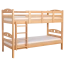 Kinder- Etagenbett / Stockbett "Easy Premium Line" K19/n, Kopf- und Fußteil mit Löchern, Buche Vollholz massiv Natur - 90 x 190 cm (B x L), teilbar