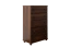 Schmale Kommode Kiefer massiv Vollholz Walnussfarben Junco 140, mit fünf großen Schubladen, sehr Stabil 123 x 80 x 42 cm, viel Stauraum