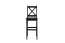 Stuhl mit komfortabler Sitzfläche Kiefer massiv Vollholz Walnussfarben Junco 253, 117 x 44 x 48 cm, perfekte Sitzgelegenheit