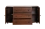 Kommode in Walnussfarben Junco 169, Kiefer Vollholz, 78 x 140 x 47 cm, mit 3 Schubladen und 4 Fächern, viel Stauraum, hohe Holzqualität, robust